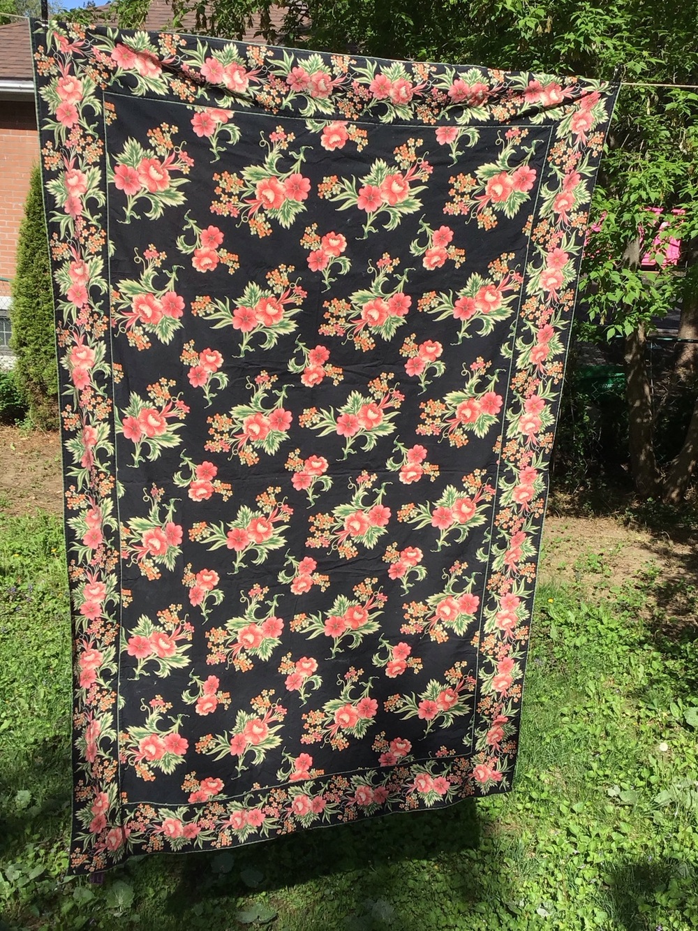 April Cornell Black Cotton Harvest Cloth